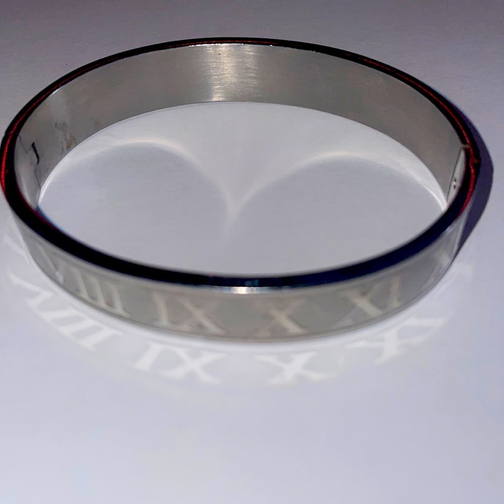 Silver Roman numerals bracelet